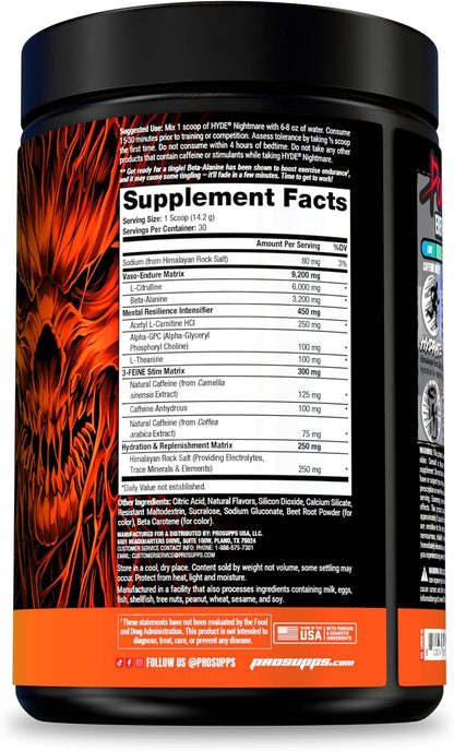 ProSupps Hyde Nightmare Intense Energy Pre-Workout, Orange Creamsicle, and Creatine 300 Bundle