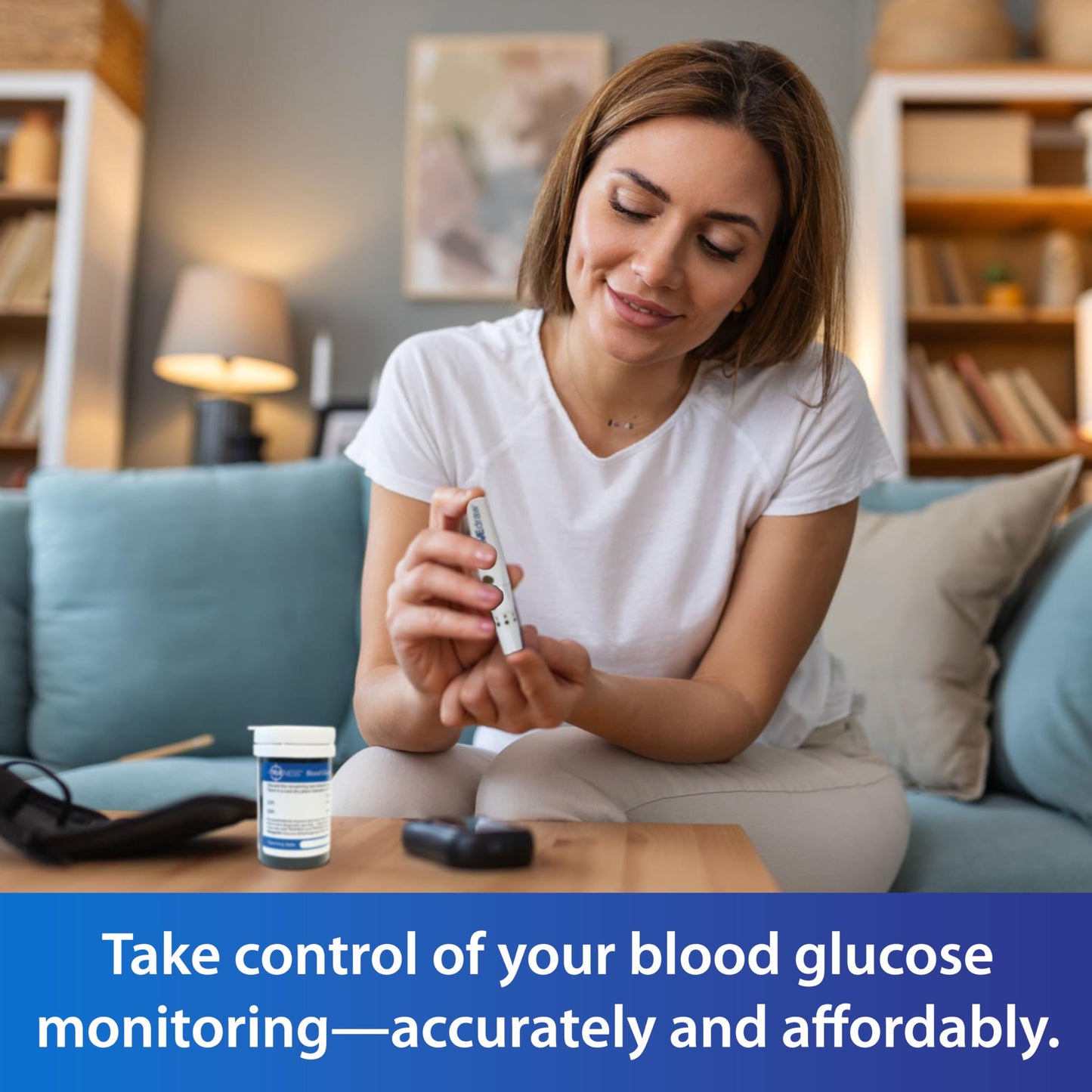 TRUENESS Blood Glucose Meter Kit with Testing Supplies | Includes Blood Glucose Monitor, Case, 100 Test Strips, 100 Lancets, Lancing Device - Fast, Easy Testing Supplies for Home Use