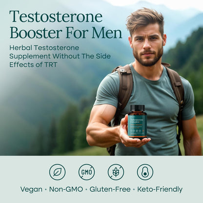 Turkesterone Supplement 500mg for Men & Women, Muscle Growth & Gym Support | Ajuga Turkestanica extract for strength, energy & workout recovery, vegan, non-GMO, third-party tested, made in USA