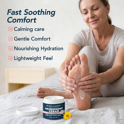 Owell Naturals Neuropathy Cream – Extra Strength Fast-Acting Comfort for Feet, Hands & Legs – Non-Burning Soothing Formula with Arnica – Cooling Skin Relief Cream, 2 oz