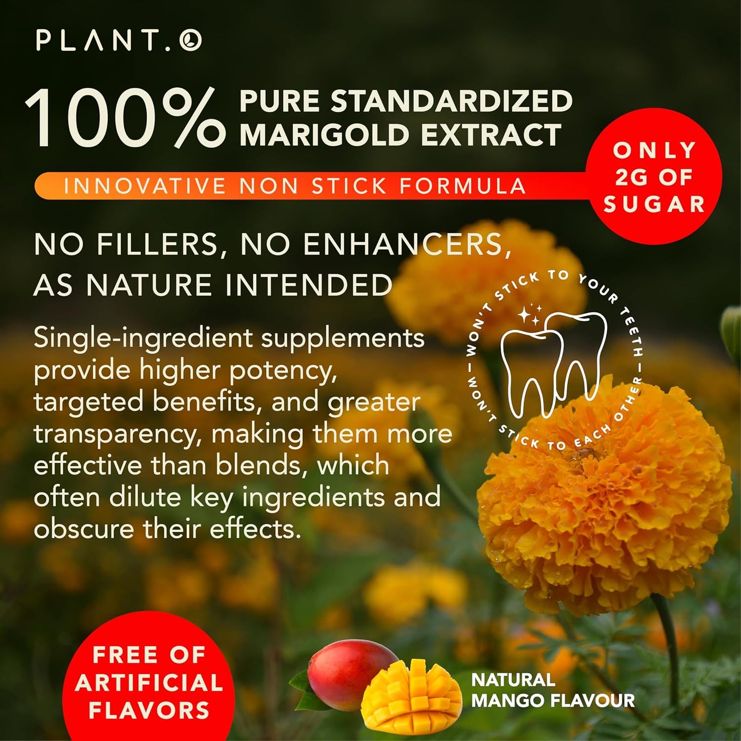 PLANT.O NUTRITION Lutein & Zeaxanthin Gummies - Delicious Vegan Eye Health Vitamins Clinically Studied 20mg Lutein and Zeaxanthin for Vision Clarity Dry Eye Relief and Blue Light Support