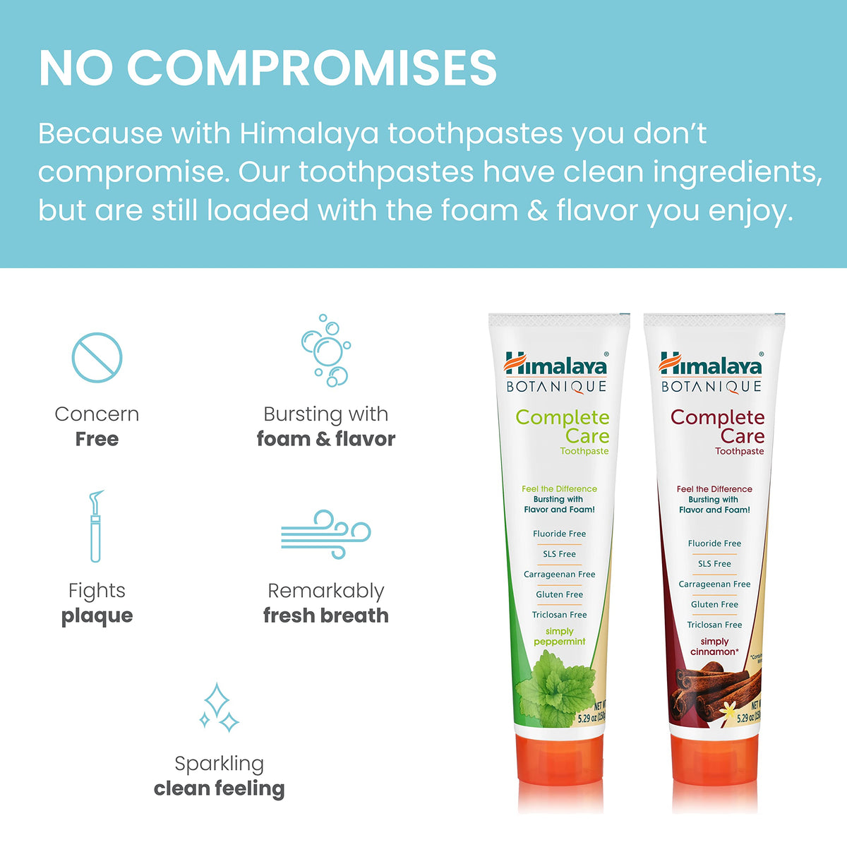 Himalaya Botanique Complete Care Toothpaste, Herbal Variety 4 Pack, 5.29 oz