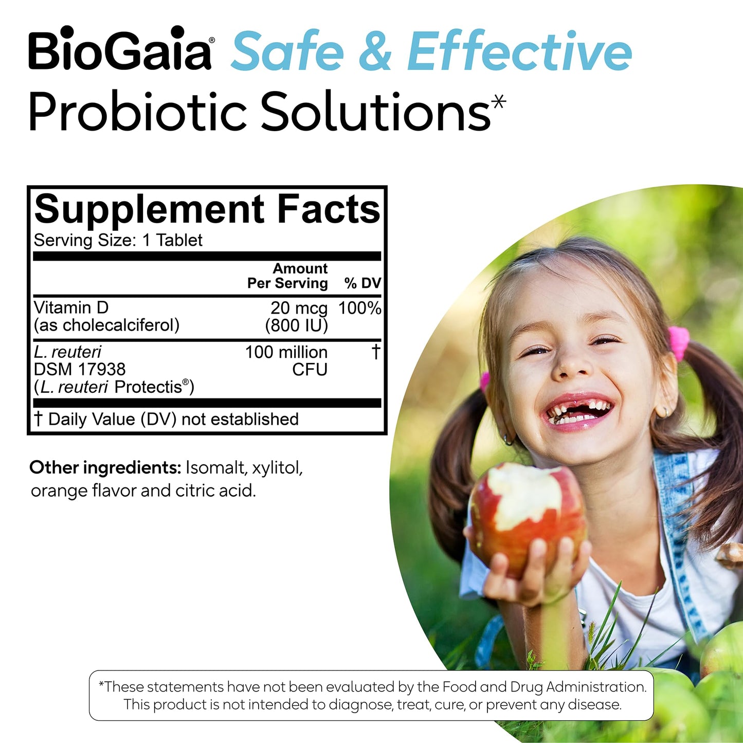 BioGaia Immune Active Kids Probiotic + Vitamin D | Immune & Digestive | Pediatrician-Recommended | Supports Immune Health | Promotes Digestive Health & Regularity | with Vitamin D | 60 Day Supply