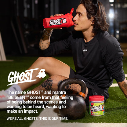 GHOST BCAA Powder Amino Acids Supplement, Sour Strips - 30 Servings - Sugar-Free Intra, Post & Pre Workout Amino Powder & Recovery Drink, 7G BCAA