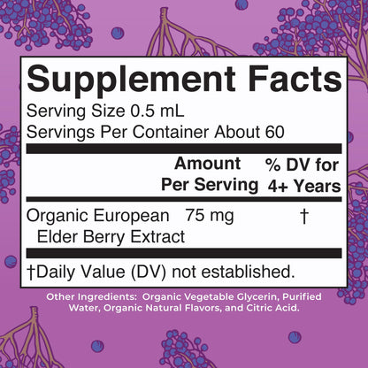 MARYRUTH'S Elderberry Liquid Drops for Adults & Kids | Immune Support | Antioxidant | 150mg Elderberry Extract | USDA Organic | CLP Purity Award | Sugar Free | Vegan | Non-GMO | Gluten Free | 1 oz