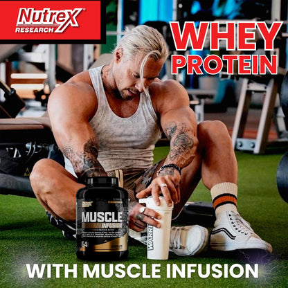 Nutrex Research Whey Protein Powder, Chocolate Muscle Infusion - and Bundle 90 Soft