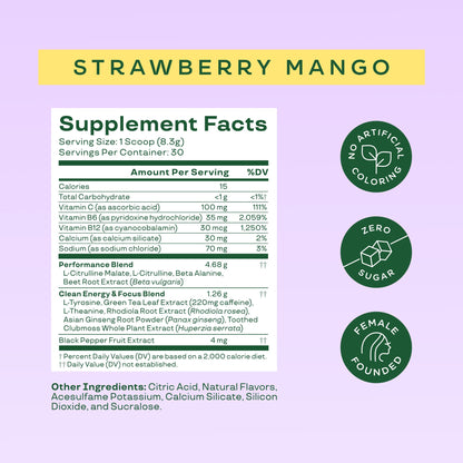 Bloom Nutrition Pre Workout Powder, Raspberry Lemonade, 30 Servings | Beta Alanine, Ginseng and L Tyrosine for Amino Energy, Natural Caffeine from Green Tea Extract, Keto, Sugar Free Drink Mix