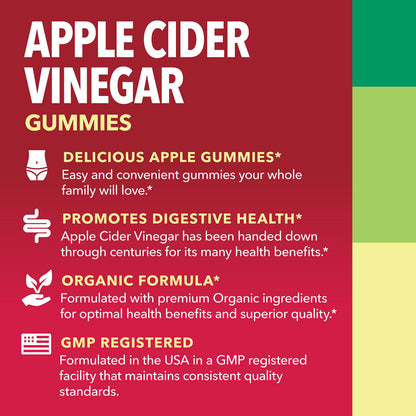 Organic Apple Cider Vinegar Gummies Detox | The Mother Enzyme | ACV Gummy