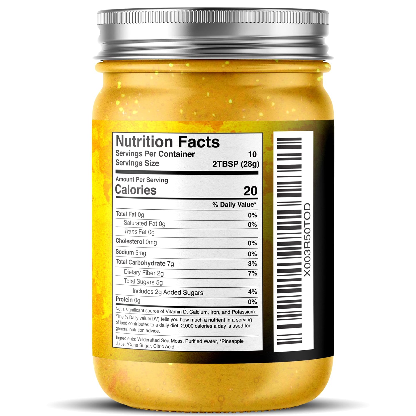 WELLNESS LABSRX Irish Sea Moss Gel Raw - Wildcrafted Superfood Seamoss Gel - Pineapple Mango Flavor, Vitamin and Mineral-Rich from Pristine Caribbean Waters - 10 oz.