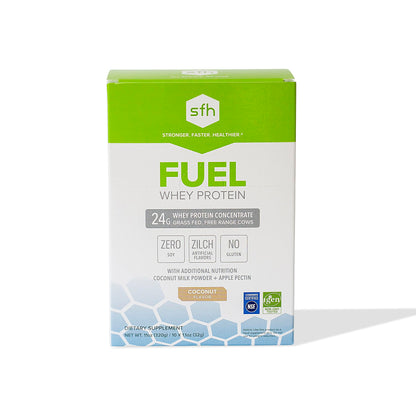 SFH Fuel Whey Protein Powder Great Tasting Grass Fed Whey | MCTs & Fiber for Energy 