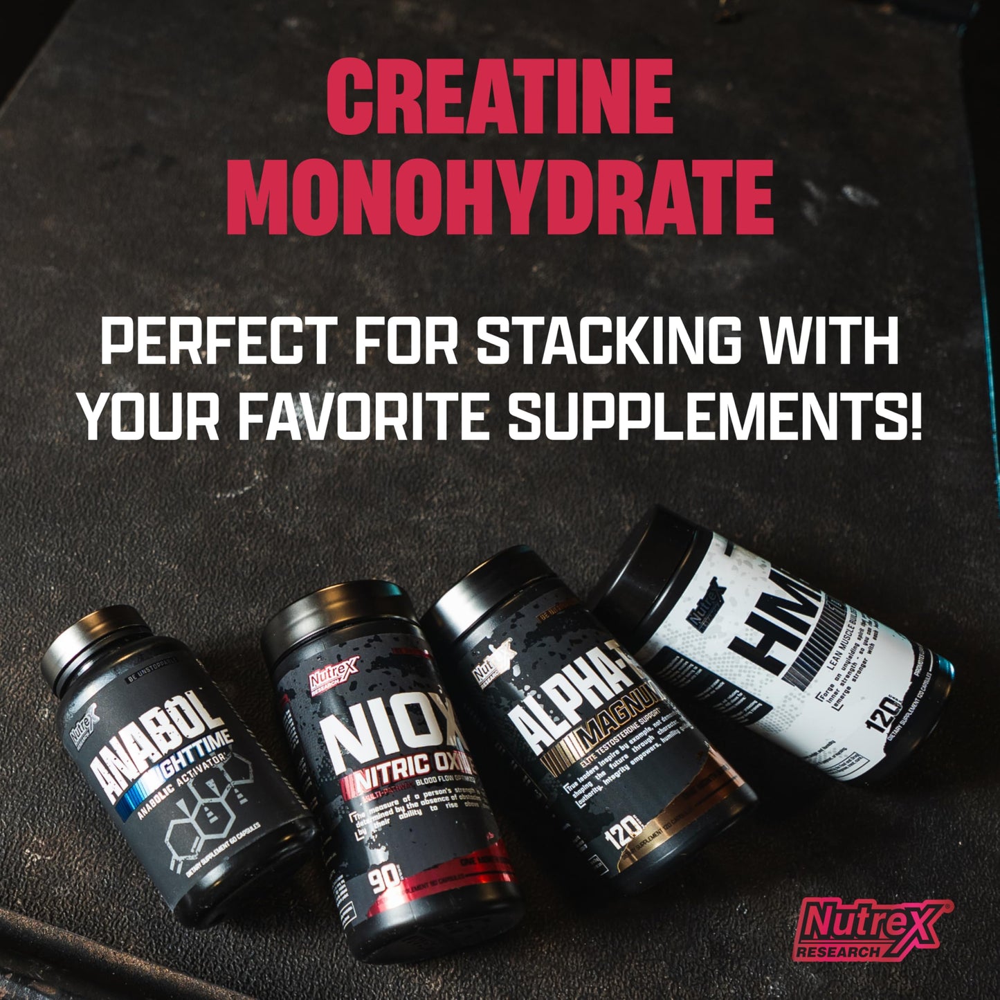 Nutrex Research Flavored Creatine Powder, Fruit Punch | 5g Creatine, Mixes Easily | Supports Energy, Muscle Growth, Energy and Performance | 60 Servings (60 Servings, Fruit Punch)