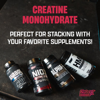 Nutrex Research Flavored Creatine Powder, Fruit Punch | 5g Creatine, Mixes Easily | Supports Energy, Muscle Growth, Energy and Performance | 60 Servings (60 Servings, Fruit Punch)