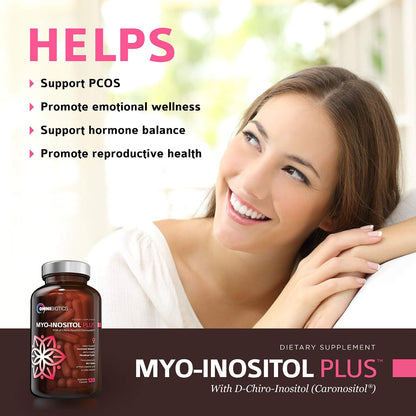 OmniBiotics The Female Health Care Package Organic Evening Primrose Oil + Myo-Inositol with D-Chiro-Inositol for Skin, Hair, & Hormone Support