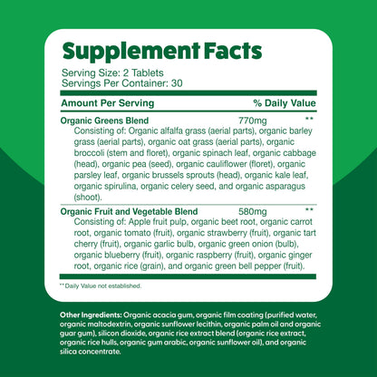 Superfood Greens by Feel Great Vitamin Co. | Organic Greens, Fruits and Veggies