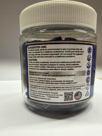 LILICARE Methylene Blue Gummies for Humans | Fast-Absorbing, Vegan, 120 Counts