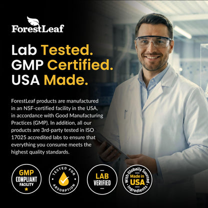 ForestLeaf Micronized Creatine Monohydrate Powder - Maximize Muscle Growth & Strength - Unflavored Creatine for Women and Men - 5G Per Serving - 100 Servings