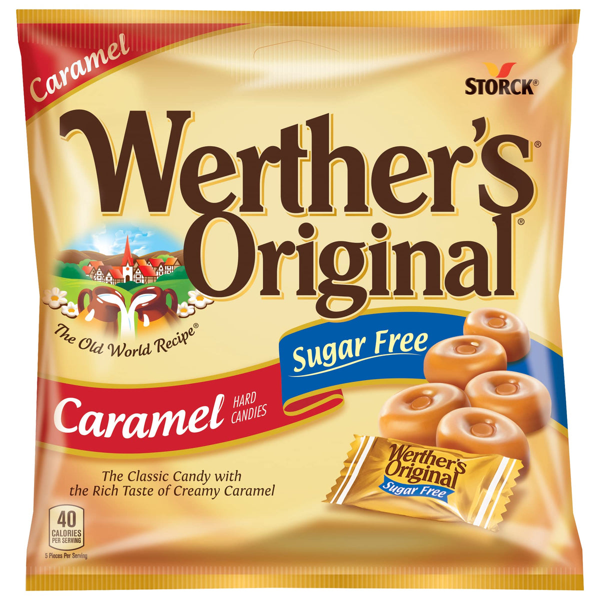 Werther's Original Sugar Free Hard Candies 1.46 Oz (3 Pack)
