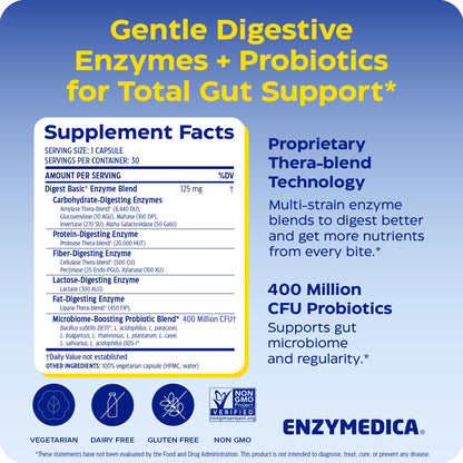 Enzymedica Digest Basic + Probiotics - 90 Caps