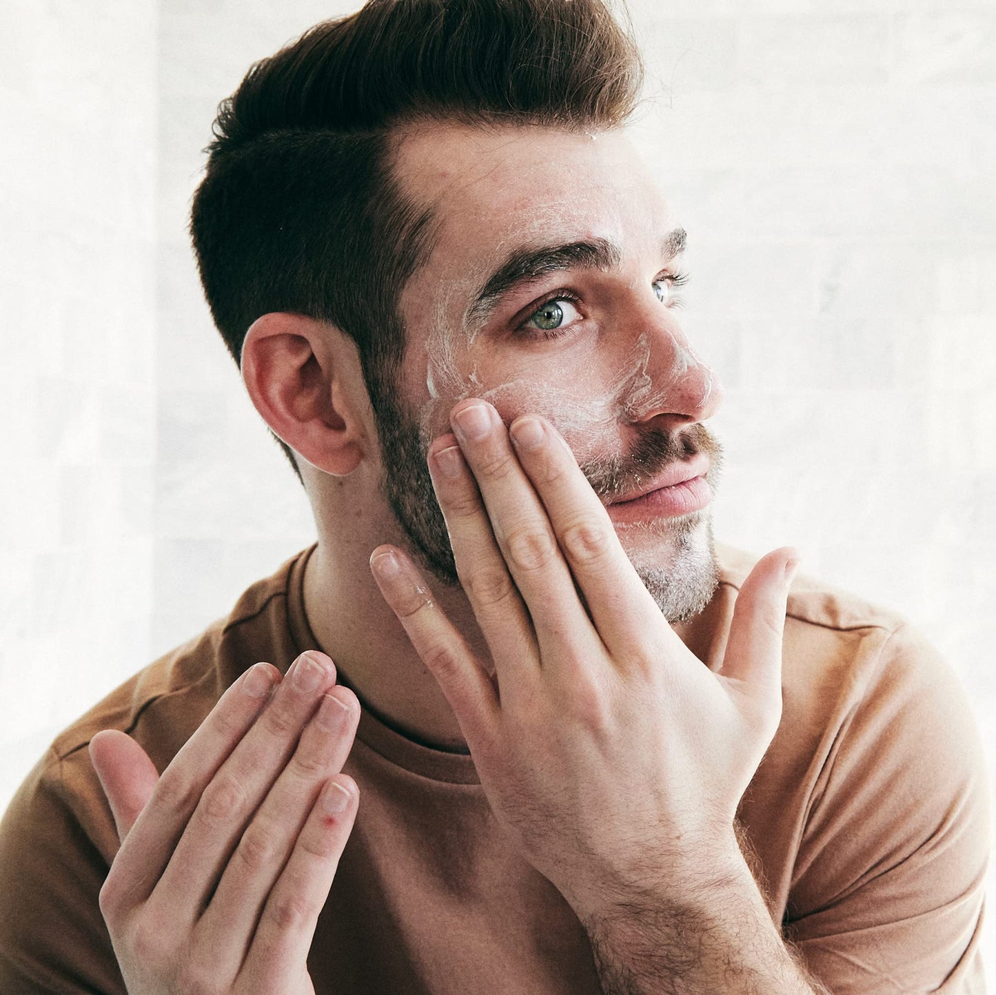 Brickell Men's Clarifying Gel Face Wash for Men, Rich Foaming Daily Facial Cleanser Formulated With Aloe, Geranium and Coconut, 8 Ounce, Scented