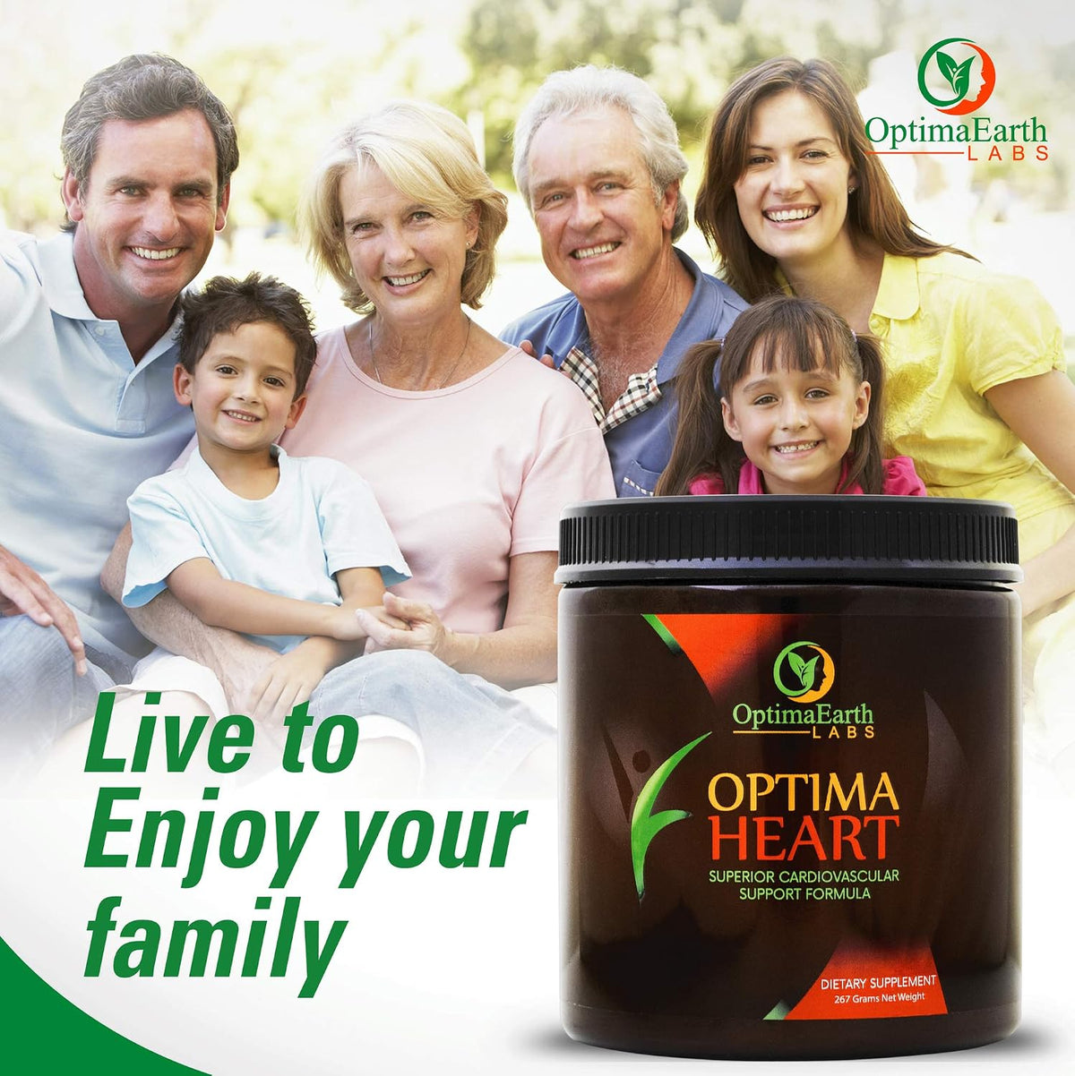 OptimaEarth Optima Heart - High-Dose Vitamin C and L-Lysine Powder Inspired by Linus Pauling, 3,000mg Each Per Serving, 30 Servings