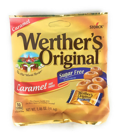 Werther's Original Hard Candies, Sugar Free Caramel, 1.46 Ounce (3 bags - packs)