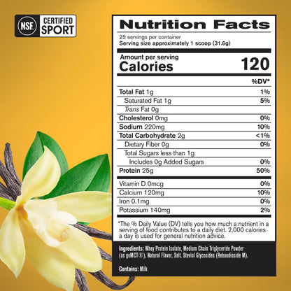 BARE PERFORMANCE NUTRITION, BPN Whey Protein Isolate, Fudge Chocolate, 25g Protein per Serving, 25 Servings