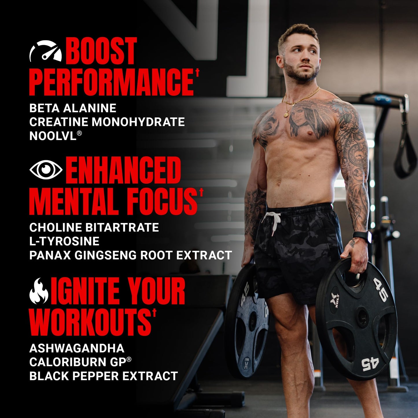 ProSupps Dr. Jekyll Signature Pre Workout Powder with Creatine - Stim-Free Preworkout Supports Focus & Endurance - Caffeine-Free Gym & Fitness Supplements (Blueberry Lemonade, 30 Servings)