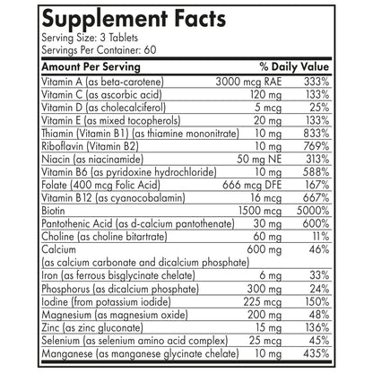 Futurebiotics Hair, Skin & Nails Beauty MultiVitamin with Biotin, Hair Vitamins and Skin Vitamins that Promote Healthy Hair and Nail, 180 Tablets