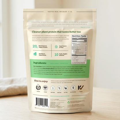 Sprout Living Epic Protein, Plant Based Protein & Superfoods Powder, Vanilla Lucuma Powder | 20 Grams Organic Protein Powder, Vegan, Non Dairy, Non-GMO, Gluten Free, Low Sugar (1 Pound, 12 Servings)