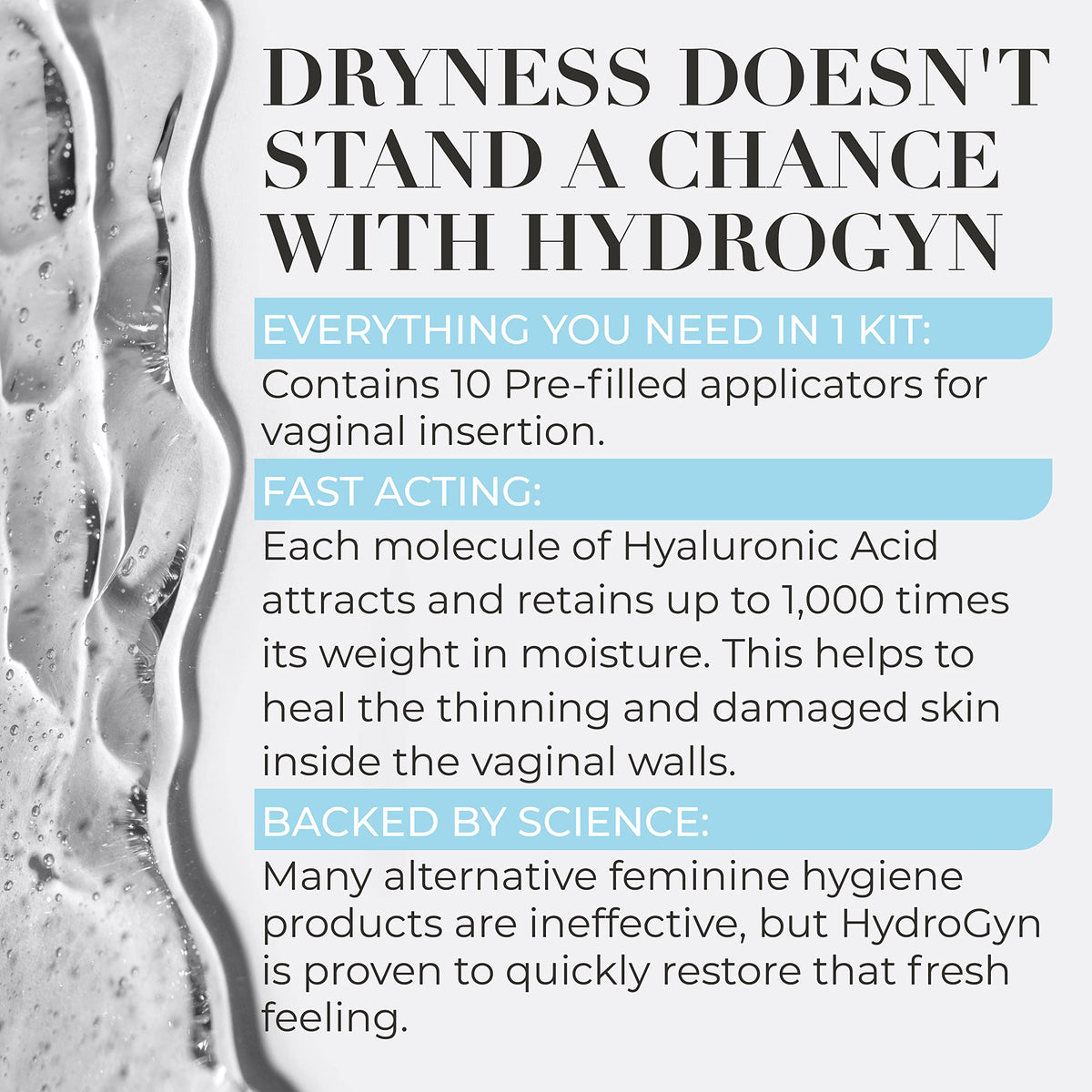 Terramed Just Think Comfort Hydro GYN Vaginal Moisturizer | Long-Lasting Dryness