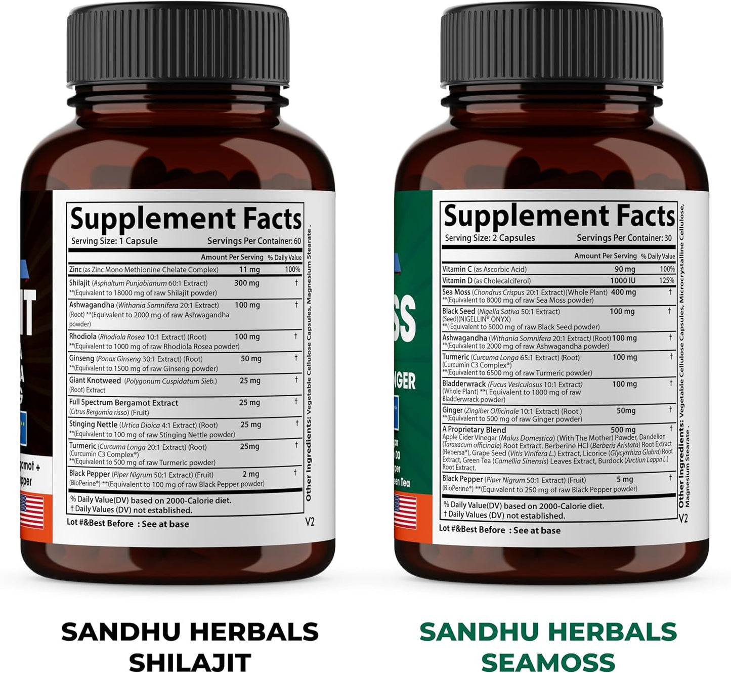 Shilajit, Sea Moss & Ashwagandha Trio Bundle | Supports Immune, Digestive Health, Restful Sleep & Overall Wellness| Supplement for Men & Women