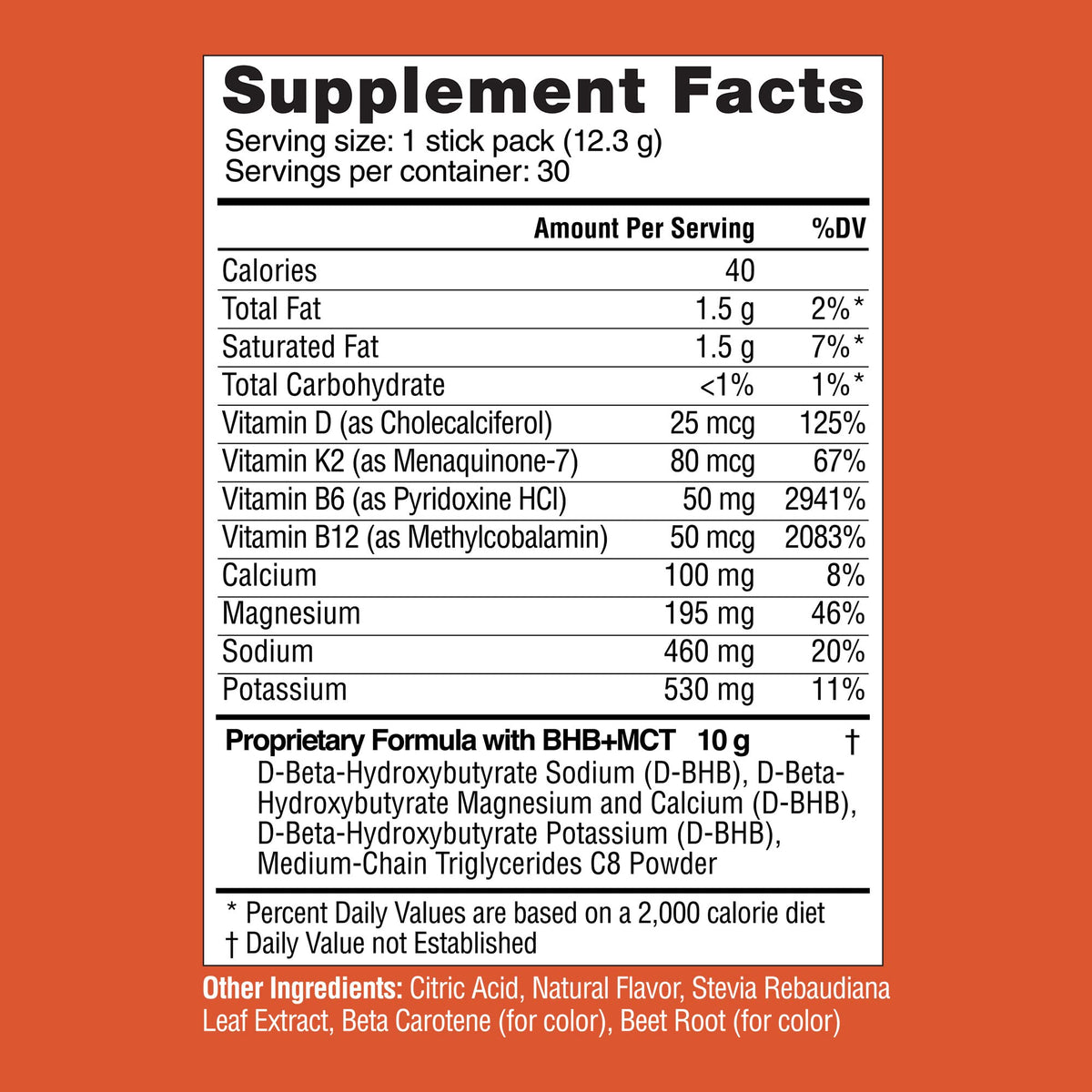 MCT & BHB Exogenous Ketones Drink Mix Packets - Real Ketones Elevate Keto Electrolytes