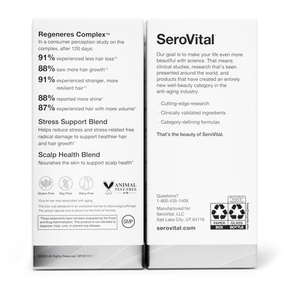 SeroVital Hair Regeneres Advanced, 90 Capsules, 30-Day Supply
