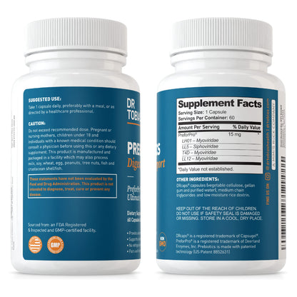 Dr. Tobias Prebiotics, Supports Digestion & Gut Health, Feed Good Probiotic Bacteria