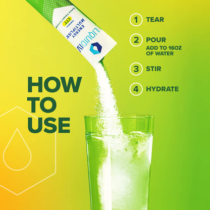 Liquid I.V. Hydration + Energy Multiplier - Yuzu Pineapple - Hydration Powder Packets