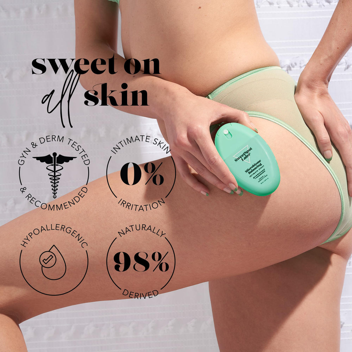 SweetSpot Labs Microbiome Balancing Feminine Spray, Deodorant Spray for External Vaginal Odor & pH