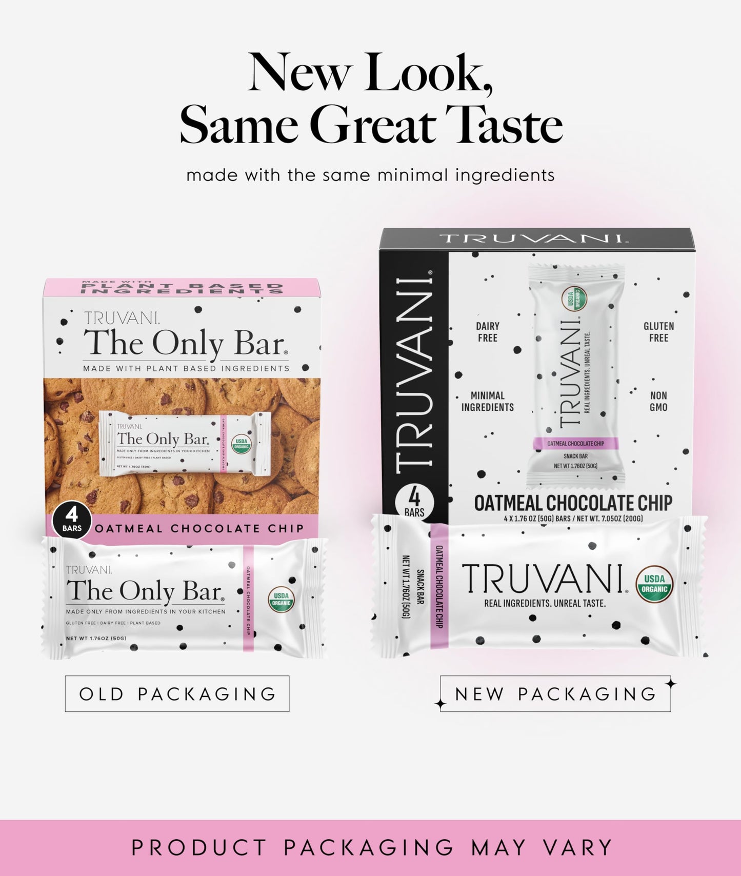 Truvani Plant Based Snack Bars | Variety | 12 Pack | Vegan | 5-8g Protein | USDA Organic and Vegan | Dairy, Soy, and Gluten Free | Individually Wrapped