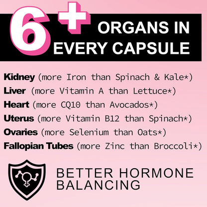 Ancient Origins Warrior Women Female Optimized Beef Organs and Two Months of Grass Fed Beef Liver