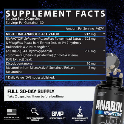 Nutrex Anabol Hardcore & Anabol Nighttime Muscle Builder Bundle
