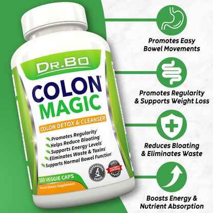 Colon Cleanse Detox Formula - Natural Bowel Cleanser Pills for Intestinal Bloating & Fast Digestive Cleansing - Daily Constipation Relief Supplement Gut, Belly, Stomach - Women Men Herbal Weight Flush