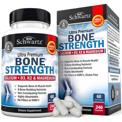 Bone Strength Supplement for Women & Men, 120 Capsules