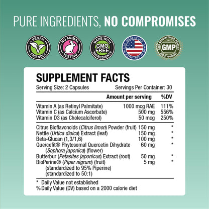 Approved Science® Respirasyl - Lung and Respiratory Support - with Quercefit, Vitamins A,C,D, BioPerine - 3 Month Supply - Made in the USA