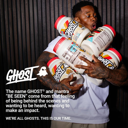 GHOST Whey Protein Powder, Cinnabon - 2LB, 25G of Protein - Cinnamon Roll Flavored Isolate, Concentrate & Hydrolyzed Whey Protein Blend - Post Workout Shakes - Soy & Gluten Free