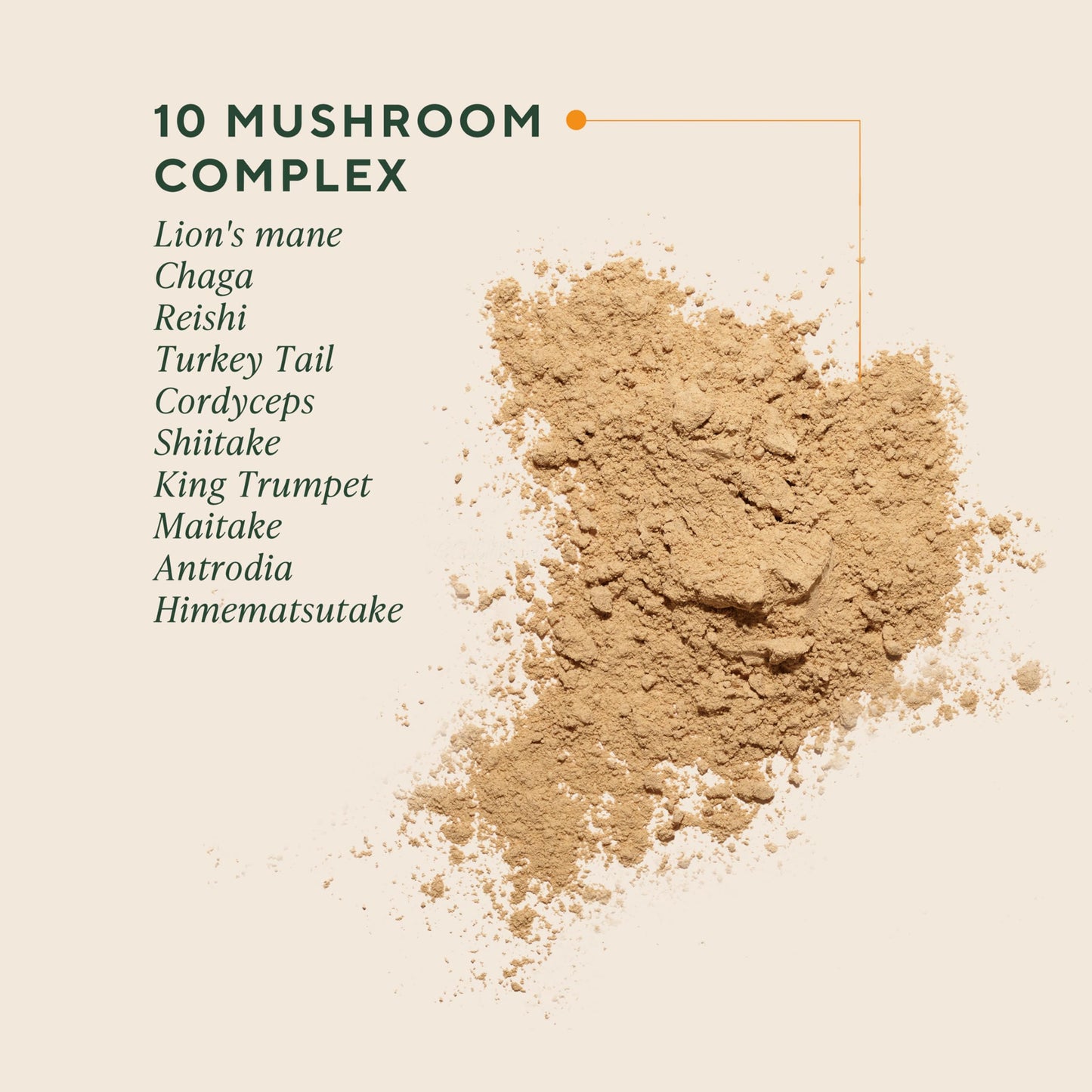 Om Master Blend Mushroom Powder – Organic Mushroom Supplement with 10 Mushrooms and Ashwagandha - Support Immunity, Gut Health & Stress Relief, 3.17 oz (40 Servings)