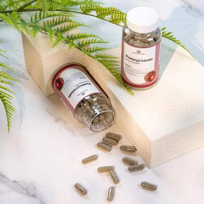 Nature Restore Premium Pomegranate Extract Supplement. Standardized to 40% Ellagic Acid. High Potency Polyphenol Antioxidants for Heart Health & Radiant Skin - 90 Vegan Capsules