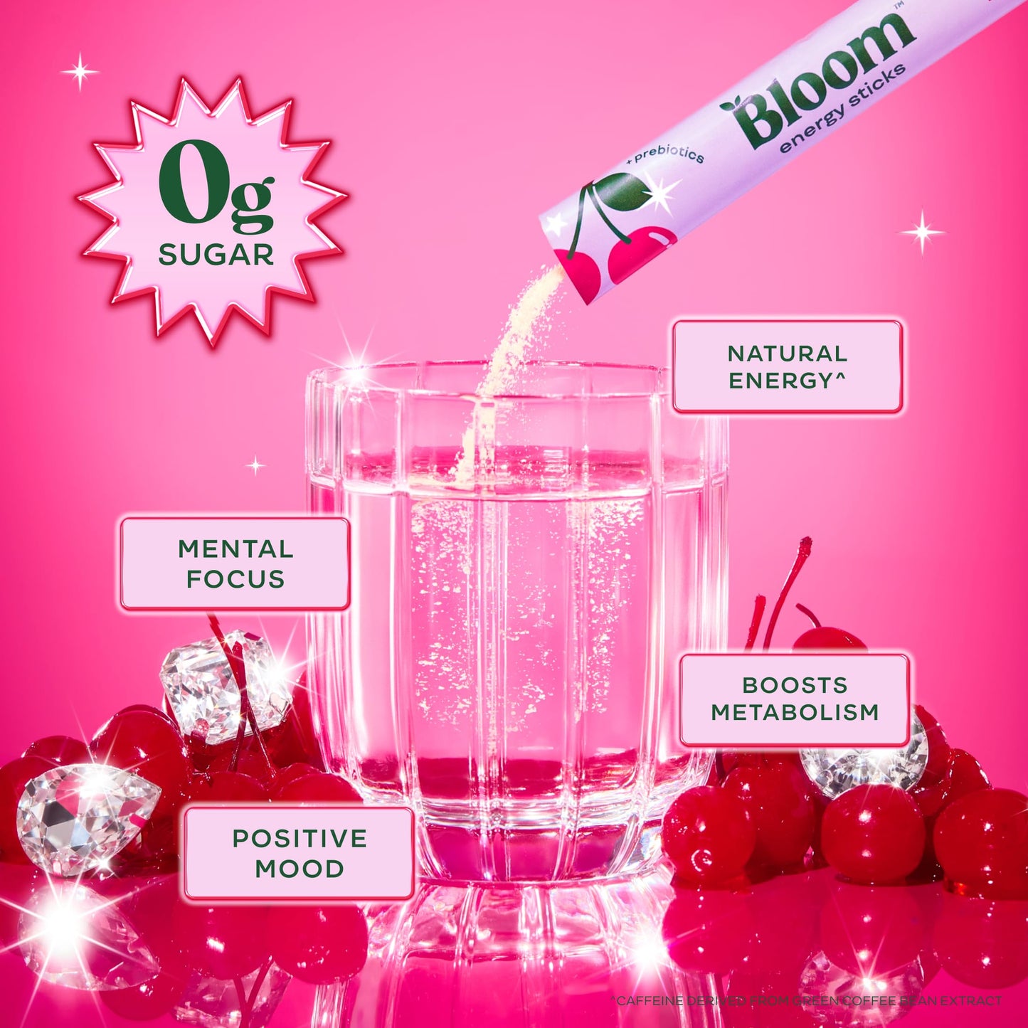 Bloom Nutrition Energy Drink Powder Packets, Strawberry Watermelon, 10 Ct | Sugar Free Drink Mix with L-Theanine, B Vitamins & Natural Caffeine, On the Go Powder Sticks for Natural Energy, 10 Calories