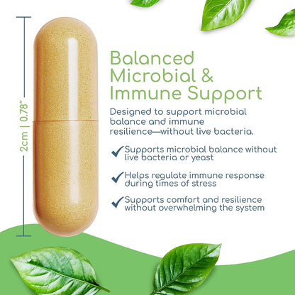 Herbal Biotic, Immune Support Vitamins, Natural Immune System Booster for Adults, Immune Support Supplement Enriched with Cat’s Claw for Probiotic Balance, Digestive Health, 120 Vegan Capsules