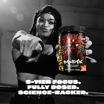 Mutant Mind FK - Epic Nootropic Pre-Workout - Brain Supplement for Mental Focus - 20 Serve - Blue Raspberry - 460g