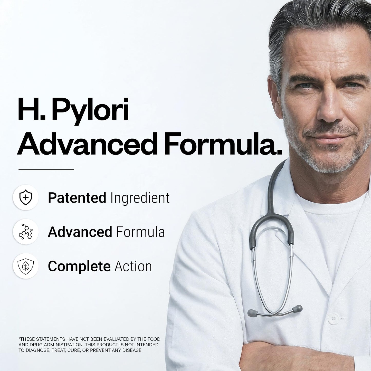 Supersmart H. Pylori Formula 20 Billion CFU per Day - Natural Probiotic Lactobacillus Reuteri DSM 17648 Supplement | Non-GMO & Gluten Free - 60 Vegetarian Capsules