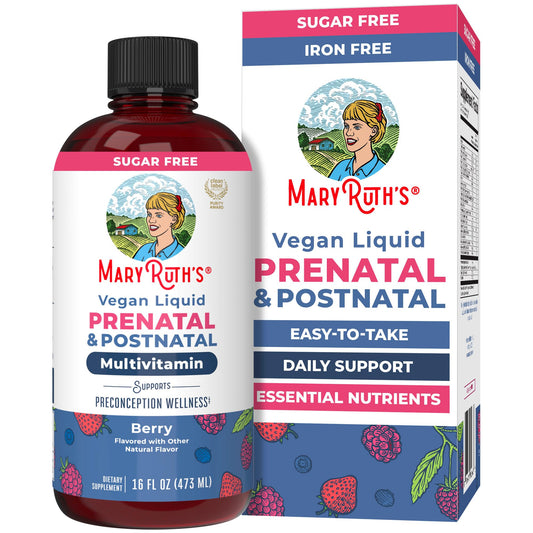 MARYRUTH'S Postnatal & Prenatal Liquid Multivitamin for Women | Selenium | Folate | Healthy Fetal Development | Prenatal Vitamins | Vegan | Non-GMO | Sugar Free | Gluten Free | 16 oz